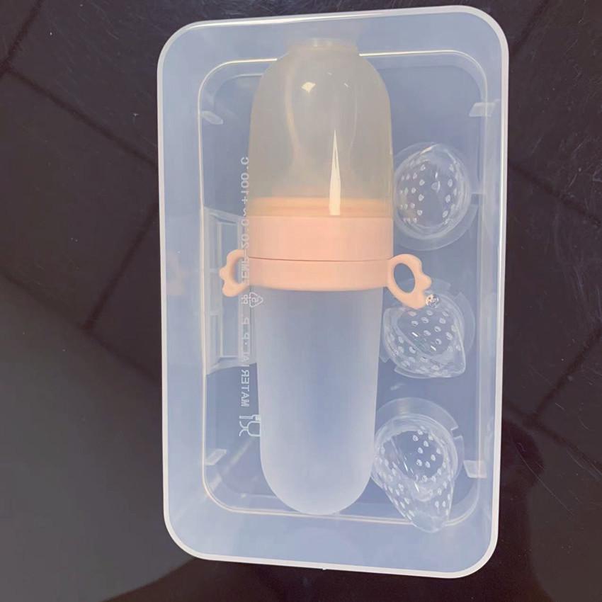 Детский ниблер для фруктов и овощей с силиконовой ложкой