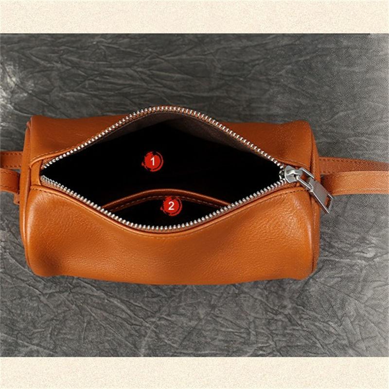 Genuine Leather Shoulder Bags for Women Vintage Pillow Bag Casual Fashion Crossbody Bag Purse GZW