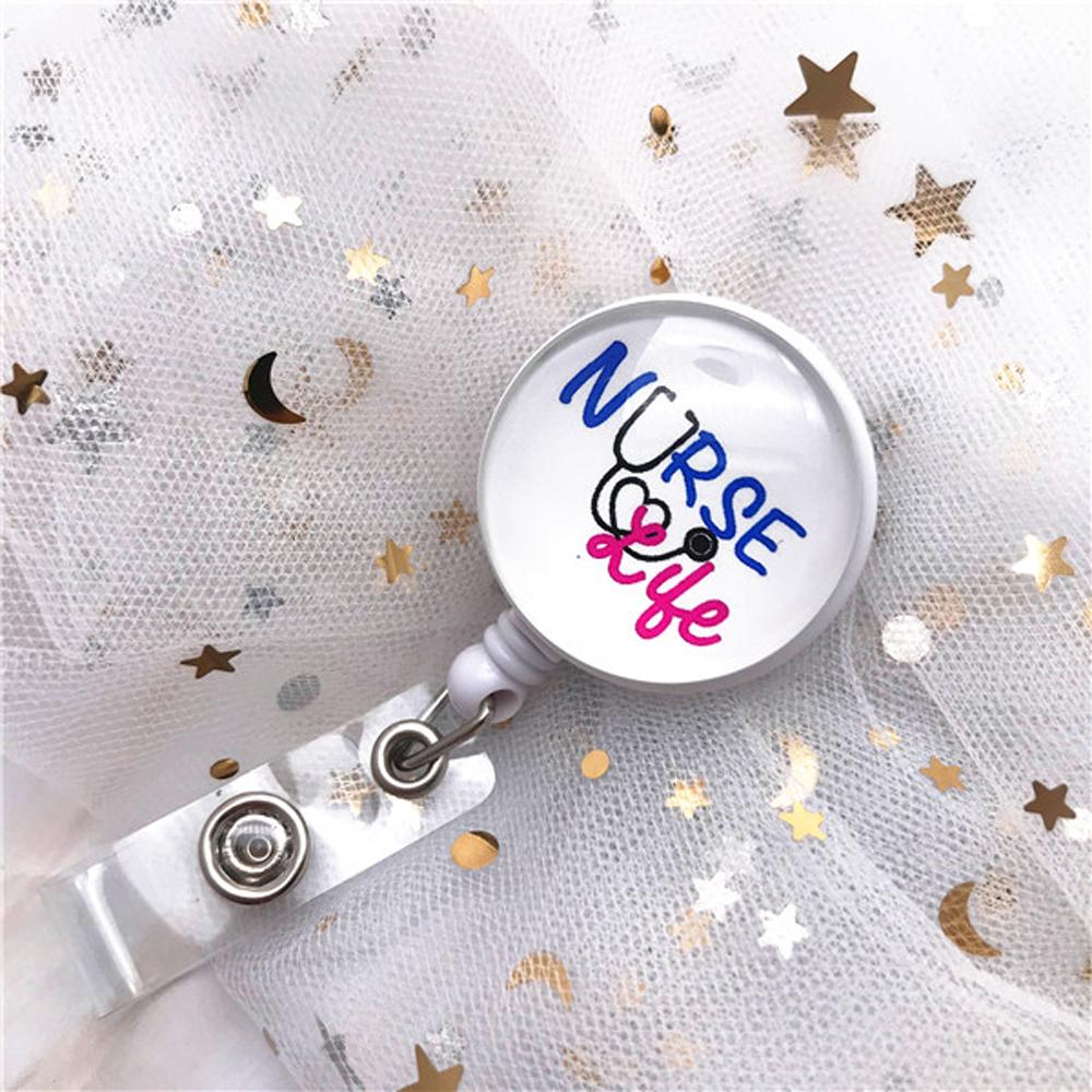 Supplies Cartoon Medicine ID Card Nurse Doctor Badge Holder Retractable Badge Reel Name Card Holder