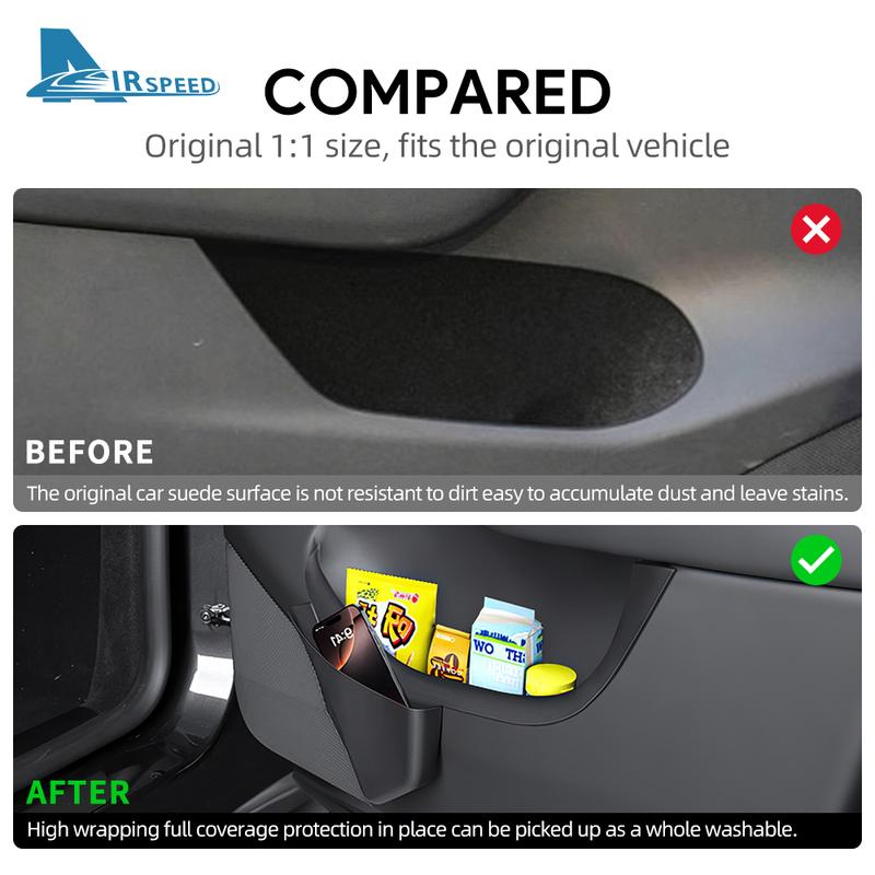 Silicone Car Door Storage Box For Tesla Model Y Juniper 2025 2026-UP Full-Cover Front and Rear Door Handle Organizer Accessories