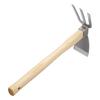 Uxcell Garden Hoe and Steel Hoe with Wooden Lightweight Hand Tiller for and Weeding Cultivator, 15" Rust-Resistant, Non-Slip Handle, Backyard, Farm,