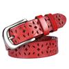 New Fashionable Genuine Leather Belt Needle Buckle Hollow Belts Decoration  Cowhide Versatile Belts For Women