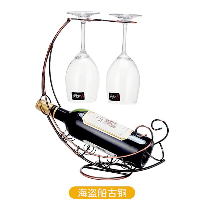 Tabletop Metal Wine Bottle Rack Elevated Vertical Countertop Wine Glass Display Organizer, Holds 1 Bottle 2 Glasses