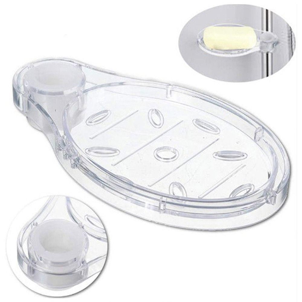 Transparent Wall Mounted Drain Holder Lifting Rod Soap Rack Soap Dish Soap Organizer Soap Holder