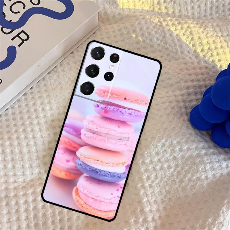 Макаруны Торт Десерт Милый Чехол Для Телефона Для Samsung Galaxy S25 Ultra S9 S10 S20 S22 S21 S23 FE S24 Plus Защитная Крышка