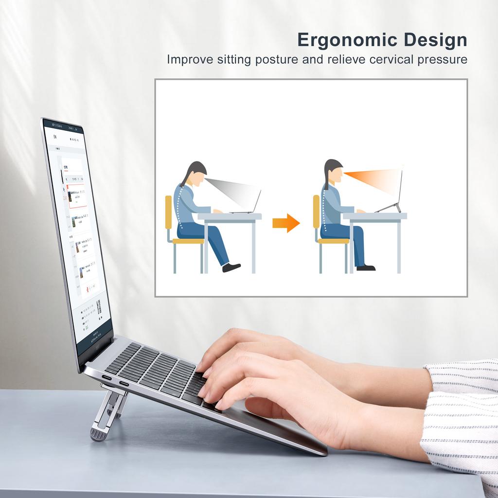 Вертикальная подставка для ноутбука Складная Охлаждающая Рассеивание тепла Для клавиатуры Ноутбука