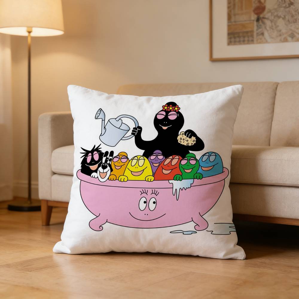 Cute Cartoon B-Barbapapa Pillow Case Pattern Printed Pillowcase For Living Room Sofa Cushion Cover