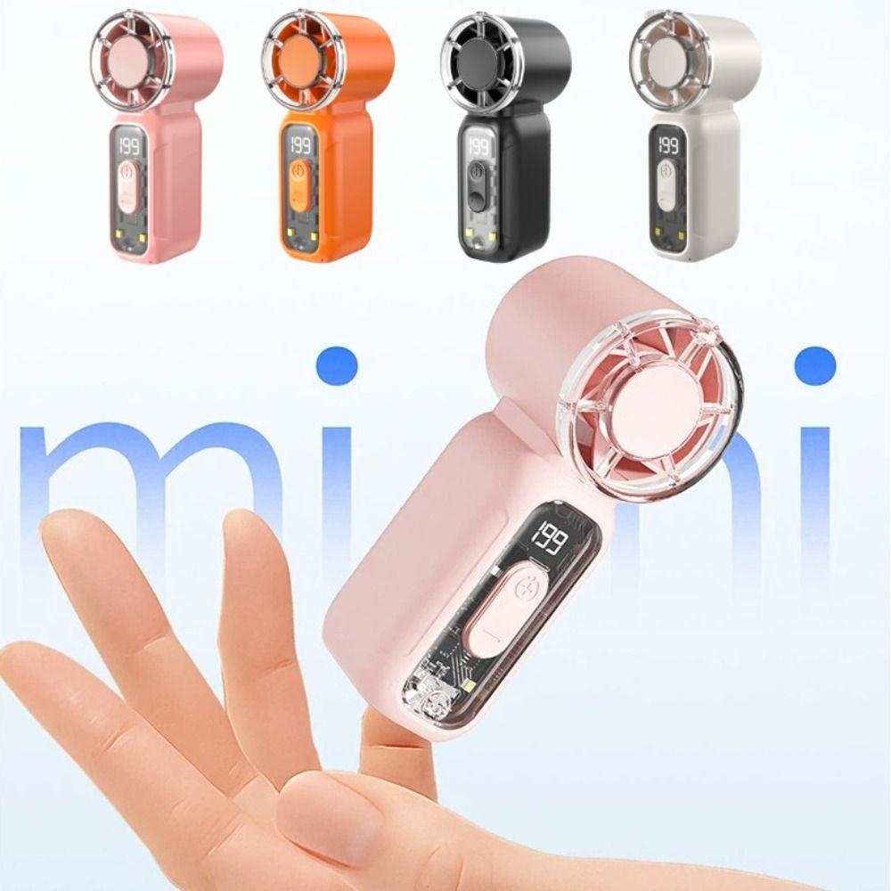 Ultra-Quiet Portable Electric Fan Digital Display Small Summer Fan New Mini Handheld Fan Summer