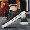 Retro trend low-top little white shoes men's casual skateboard sports shoes men's spring and autumn flat-bottomed lace-up board shoes men's