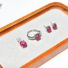 Gesi En Red Star Искрящийся набор украшений: Серьги-гвоздики, Кольцо и Кулон
