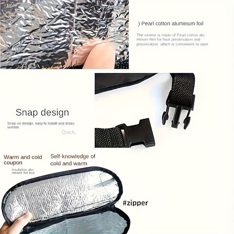 Сумка-холодильник для автокресла с ледяным отсеком, изолированная, подвесная, для хранения, с несколькими карманами, для внедорожника, кемпинга, дорожных поездок, регулируемые ремни