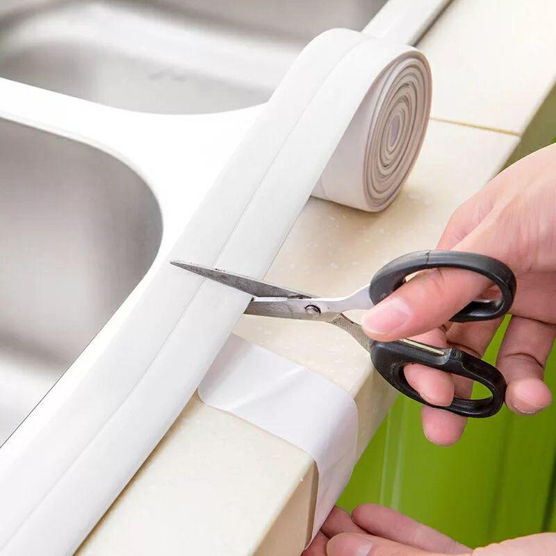 Waterproof Self-Adhesive Wall Sink Caulk Strip Sealing Tape for Home Bathroom Kitchen Accessories