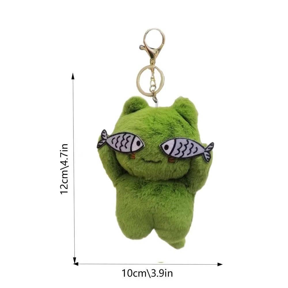 With Fish Eyes Finely Sewn Cat Keychain Cartoon Anime Fish Cat Pendant  Female