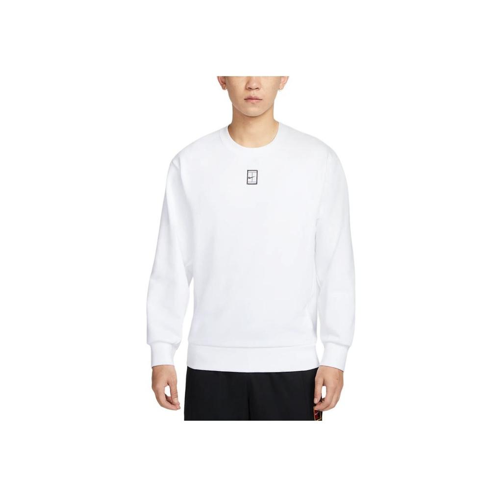Nike Pattern Embroidered Crew Neck Long Sleeve Sweatshirt Men Sweatshirt White FZ7521-100