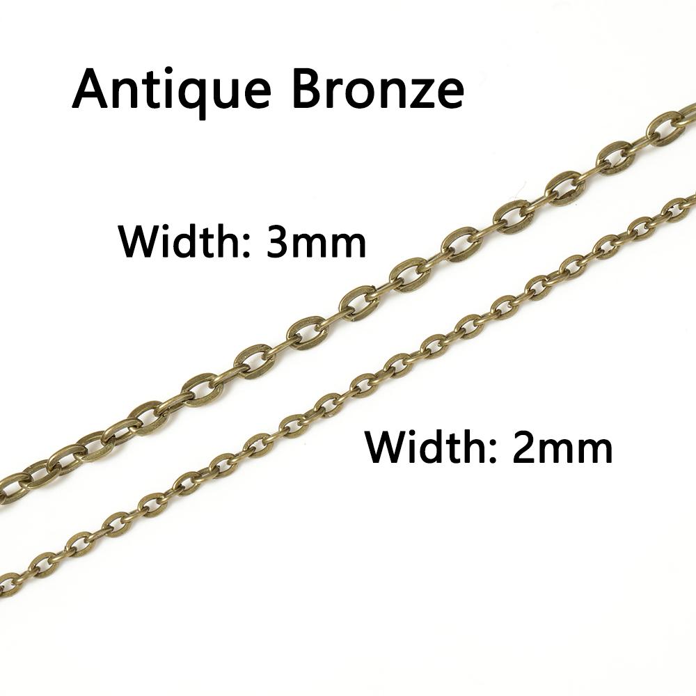 5Meters Metal Link Chains Multi Color Bulk Necklace Bracelet Chain Accessory for DIY Jewelry Making Findings Supplies Wholesale