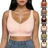 Women's Solid Color Seamless Bra Push Up Bra Without Underwire