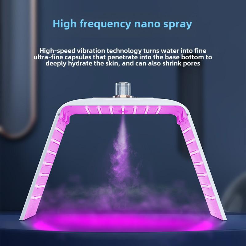 Складной светодиодный спектрометр для омоложения кожи с холодным спреем и красно-синей светотерапией для салонов