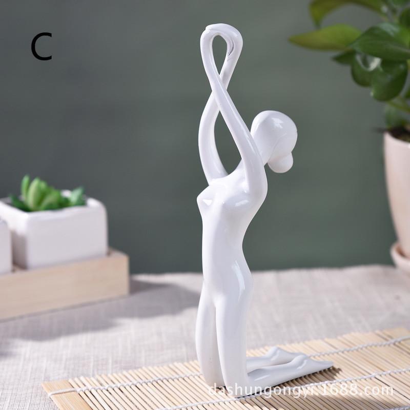 Resin Crafts Jane European Creative Abstract Yoga Girl Decoration Living Room Home Decoration