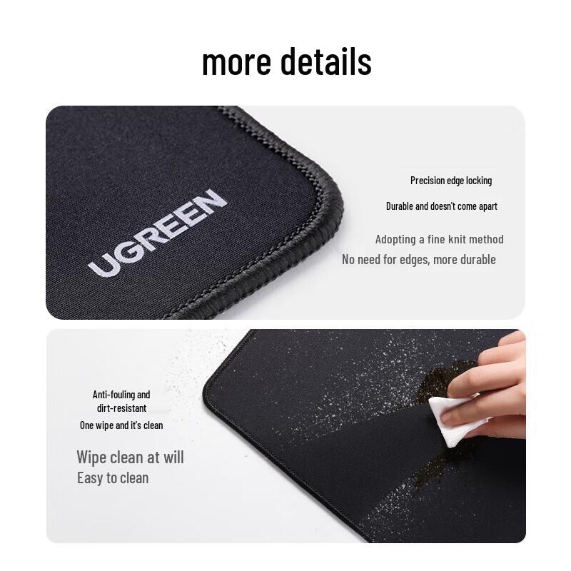 Ugreen Большой нескользящий портативный настольный коврик коврик для мыши