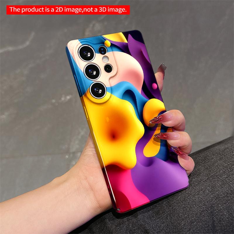 2DFlat Samsung phone case Vibrant Fluid Abstract Art Phone Case Applicable to Galaxy S23 S24 S25ULTRA S26 A12 A14 A15 A16 A54 A55