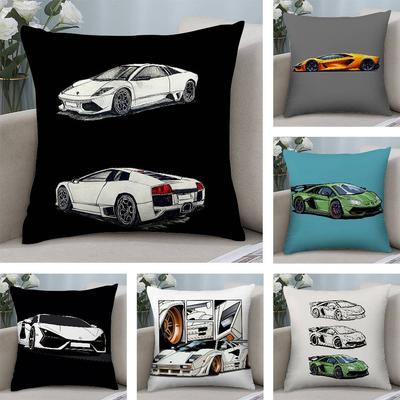 SuperCars-L-LamborghiniS Наволочка Плюшевая ткань Мягкая Наволочка Двусторонняя печать Наволочка Домашние подарки