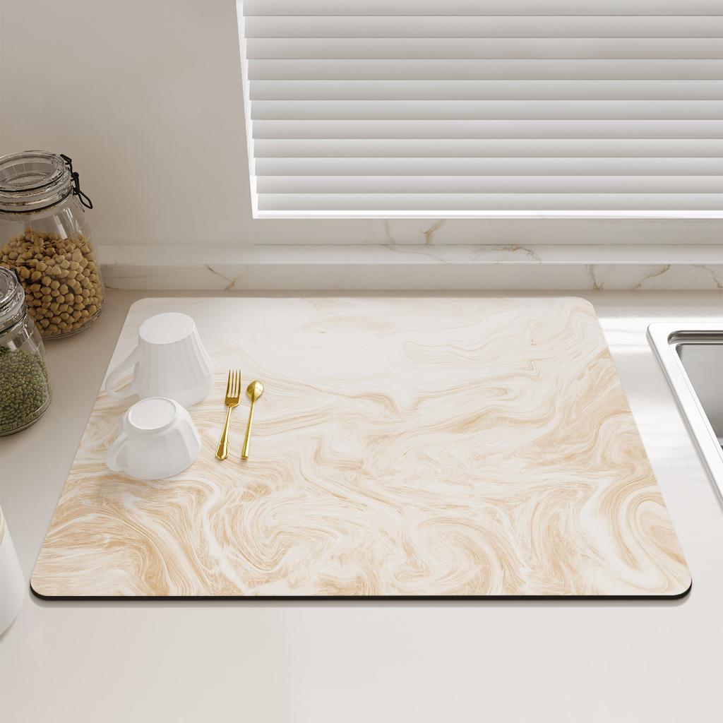 Суперабсорбирующие коврики для сушки кухонной посуды, быстросохнущие коврики для сушки кофе, нескользящие подставки для посуды, коврики для кухонного крана