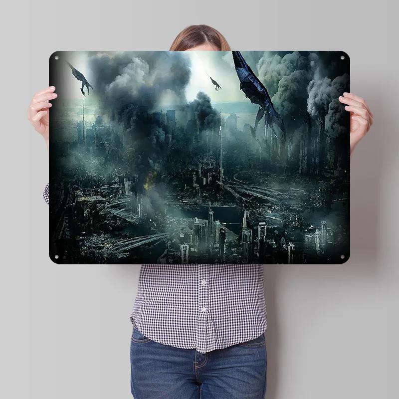 Mass Effect Personalized D Textured Metal Poster Wall Art Vintage Tin Signs for Interior Decoration Living Room Accessories