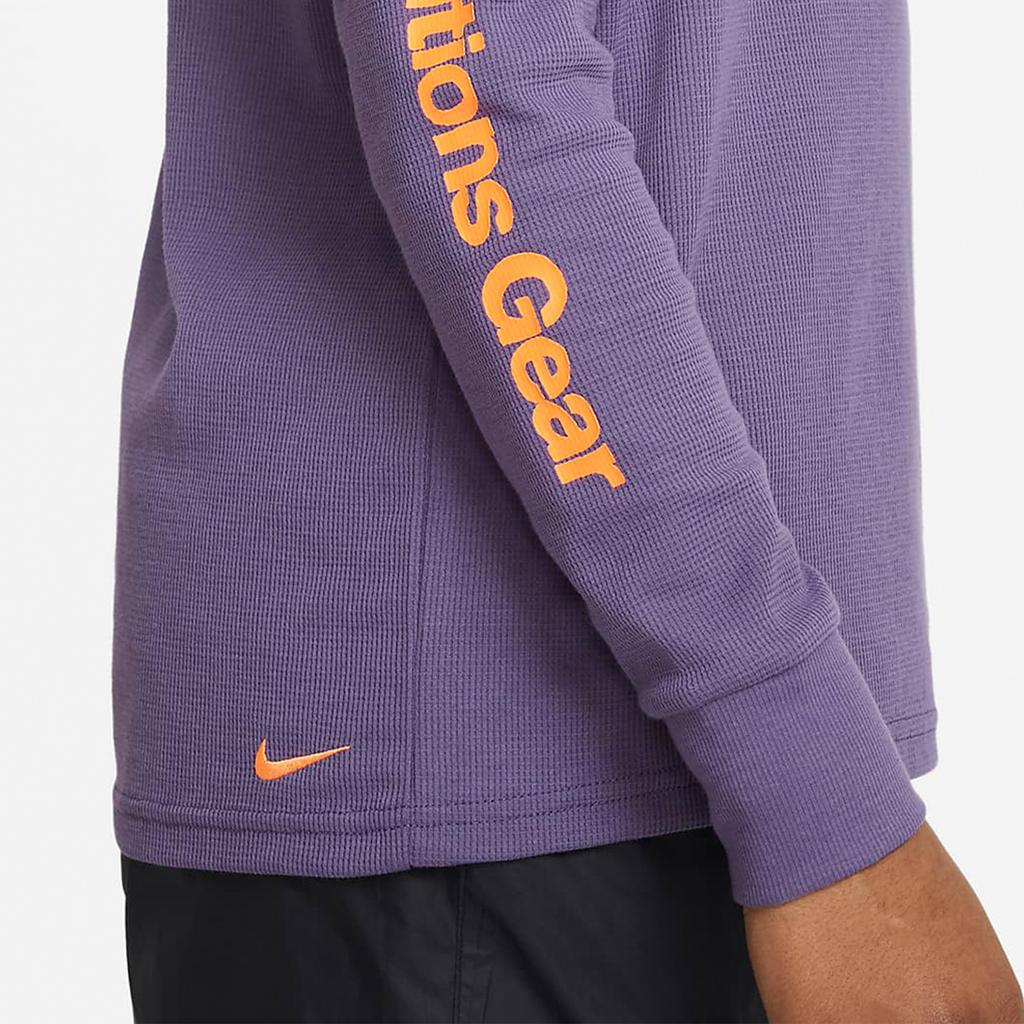 Nike Детский пуловер с принтом букв, с высоким воротом, с длинными рукавами, детские топы, каньонно-фиолетовый, DR6150-553