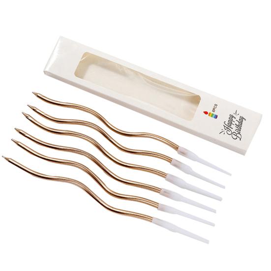 6 шт./компл. свечи на день рождения, хороший визуальный эффект, несколько цветов, отличное качество изготовления, устойчивый к коррозии, долгосрочное сохранение, украшение для торта