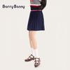 Classic college style midi skirt for girls, autumn new item, woolen high waisted children's pleated skirt, short skirt