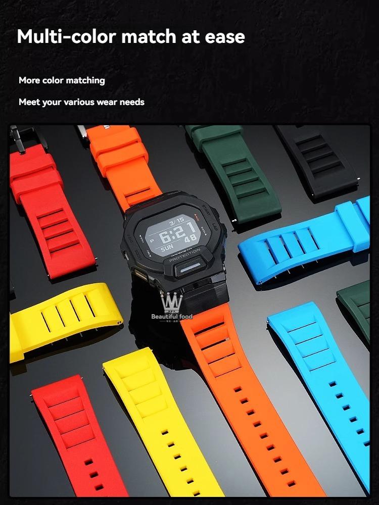 Для Casio G-SHOCK black knight 3506 GBD-200-1/GBD-200SM модифицированный фторкаучуковый спортивный водонепроницаемый ремешок для часов аксессуар
