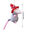 Hand woven Possum Car Charm Pendant Cute Mouse funny Handmade Knitted Possum auto Rearview Mirror Ornament Accessories