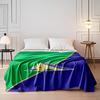 Green and Purple Geometric Pattern print blanket soft and cozy perfect for the living room bed sofa or a nap,gift