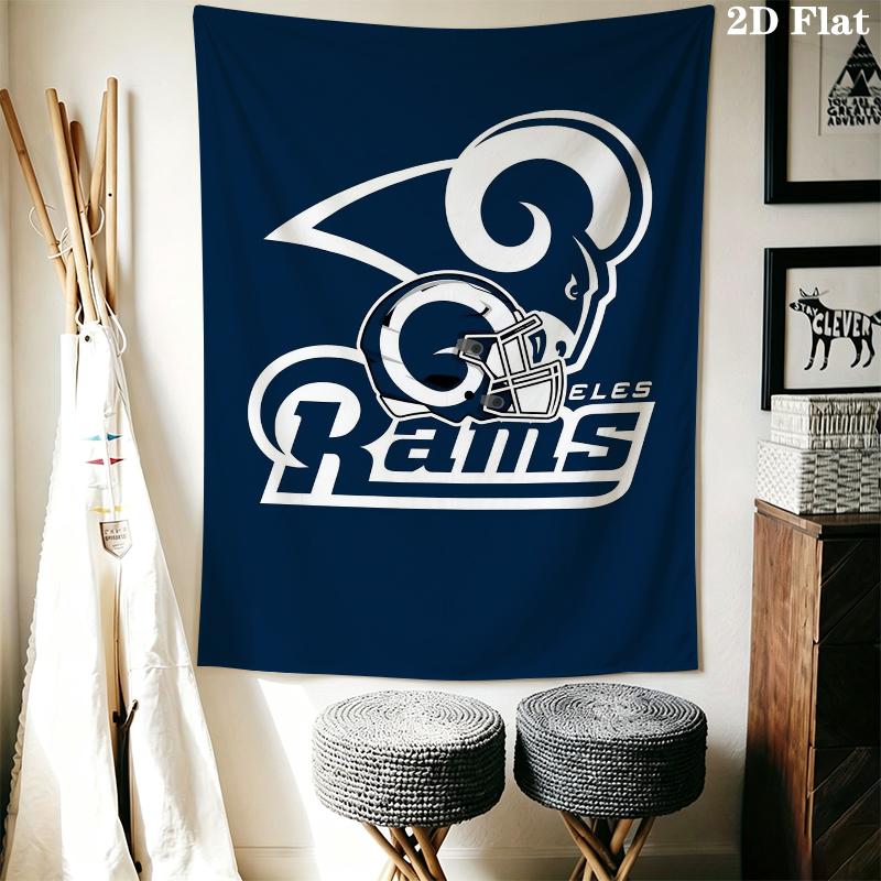 Los Angeles Rams Wall Tapestry Aesthetic Wall Hanging Printed Fabric Blanket Decorative Tapestries for Bedroom Living Room Home Decor