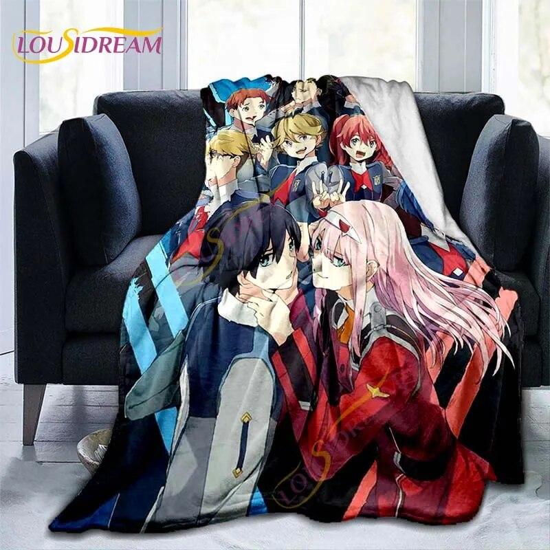 Одеяла с аниме DARLING In The FRANXX, одеяло Strelizia, фланелевое одеяло ZERO TWO для дивана, дивана, дорожные одеяла для взрослых