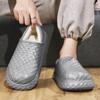 2024 Men Winter Velvet Man Slippers Warm Short Plush Slippers Non-slip Bedroom Slippers Home Couple Soft Shoes 36-45