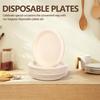 ABBY-100 Pack 7In Compostable Disposable Round Bagasse Paper Plates,Biodegradable Sugarcane Fibre