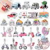 Медь Милые Автомобильные Шармы Велосипед Тыква Карета Коляска Бусины Подвеска Подходит Оригинальный Браслет Ожерелье Сделай сам Ювелирный Подарок