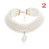 Модные женские вечерние украшения многослойные нерегулярные жемчужины нагрудник колье кулон ожерелье