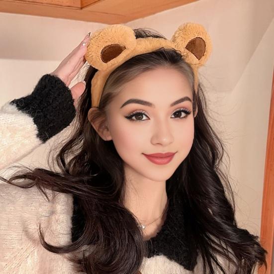 1/2/3Pcs Bear Ear Decor Headband Decorative Animal Hair Hoop Cartoon Hairband Baby Hair Accessories Girls Party Props