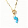 Figaro Chain Enamel Art Dolphin Animal Necklace Temperament for Women  Girls Holiday Lock Bone Chain Choker Quality High Jewelry