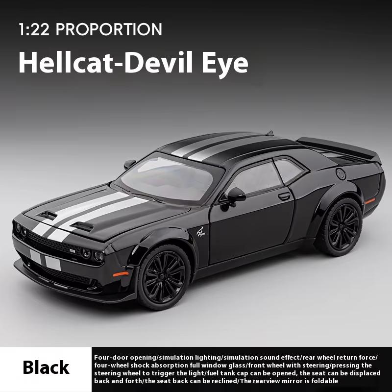 Новый 1:22 Dodge Challenger Redeye Hellcat Super Muscle Sports Car Alloy Metal Diecast Car Model Sound & Light Collection Hobbies Gift