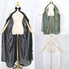 Black Ivory Chiffon Bridal Halter Cape Shawl for Women