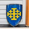 71,12 см Средневековый Крестоносец Иерусалимский Крест Щит Сине-Желтый Щит-Змей Ручная Работа Рыцарские Доспехи для Реконструкции, LARP Настенный Подарок