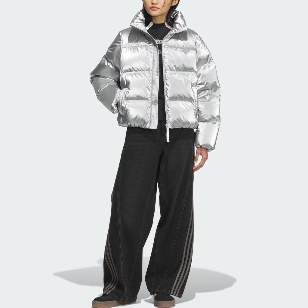 adidas Оригиналы FW25 Короткий пуховик однотонный с логотипом повседневный теплый спортивный пуховик из утиного пуха короткая куртка-пуховик женская куртка KC5402