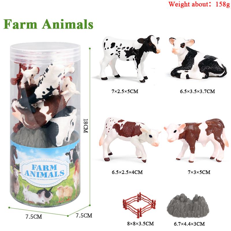 Oenux Набор миниатюрных животных Дикая морская жизнь Ферма Динозавр Игрушка Фигурка Модель Фигурки Зоопарк Милый Образование Детская игрушка Подарок