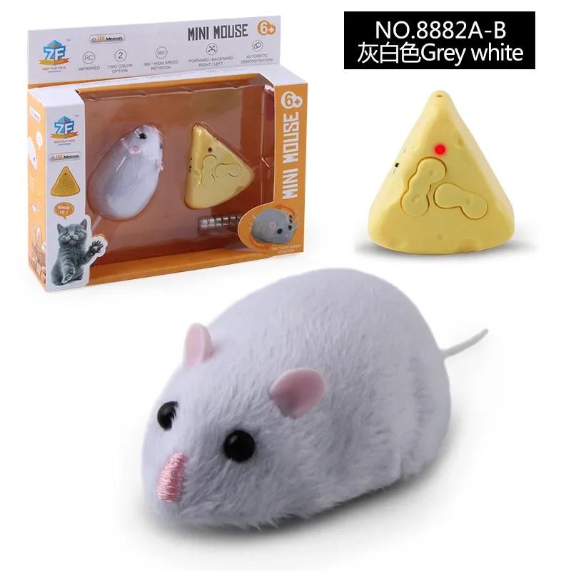 Интерактивная электронная игрушка для кошек, вращающаяся на 360°, имитация крысы, мыши, игрушки-мыши на пульте дистанционного управления для кошек и собак, питомцев