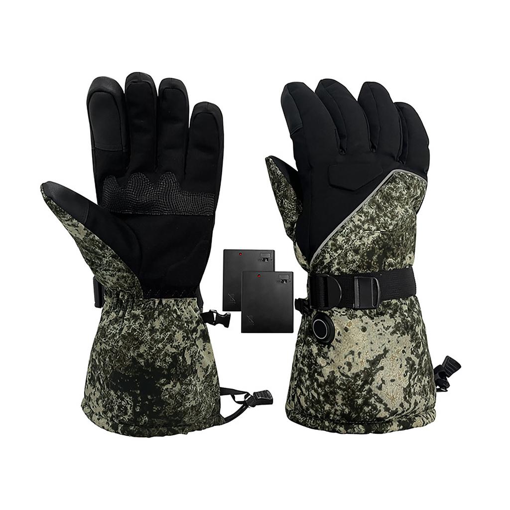 Touch Screen Heating Gloves Outdoor Winter Cycling Electric Heating Gloves with Battery Box