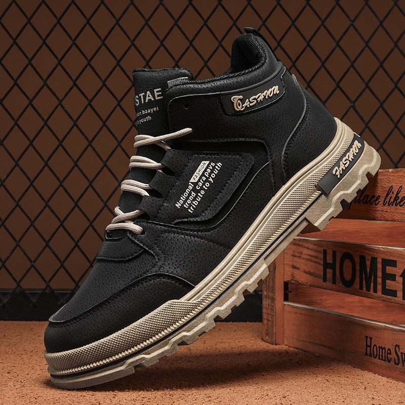 Fashion 2024 Autumn High-top Men's Ankle Boots Versatile Men's Shoes Outdoor Wear-resistant Fashion Sneakers for Men Outdoor Work Boots