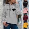 Женская модная повседневная толстовка с капюшоном и принтом, свободные спортивные топы, пуловер